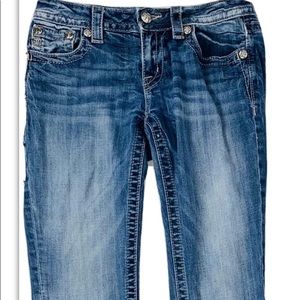 Miss Me Jeans size 27 Signature Boot Rinestone